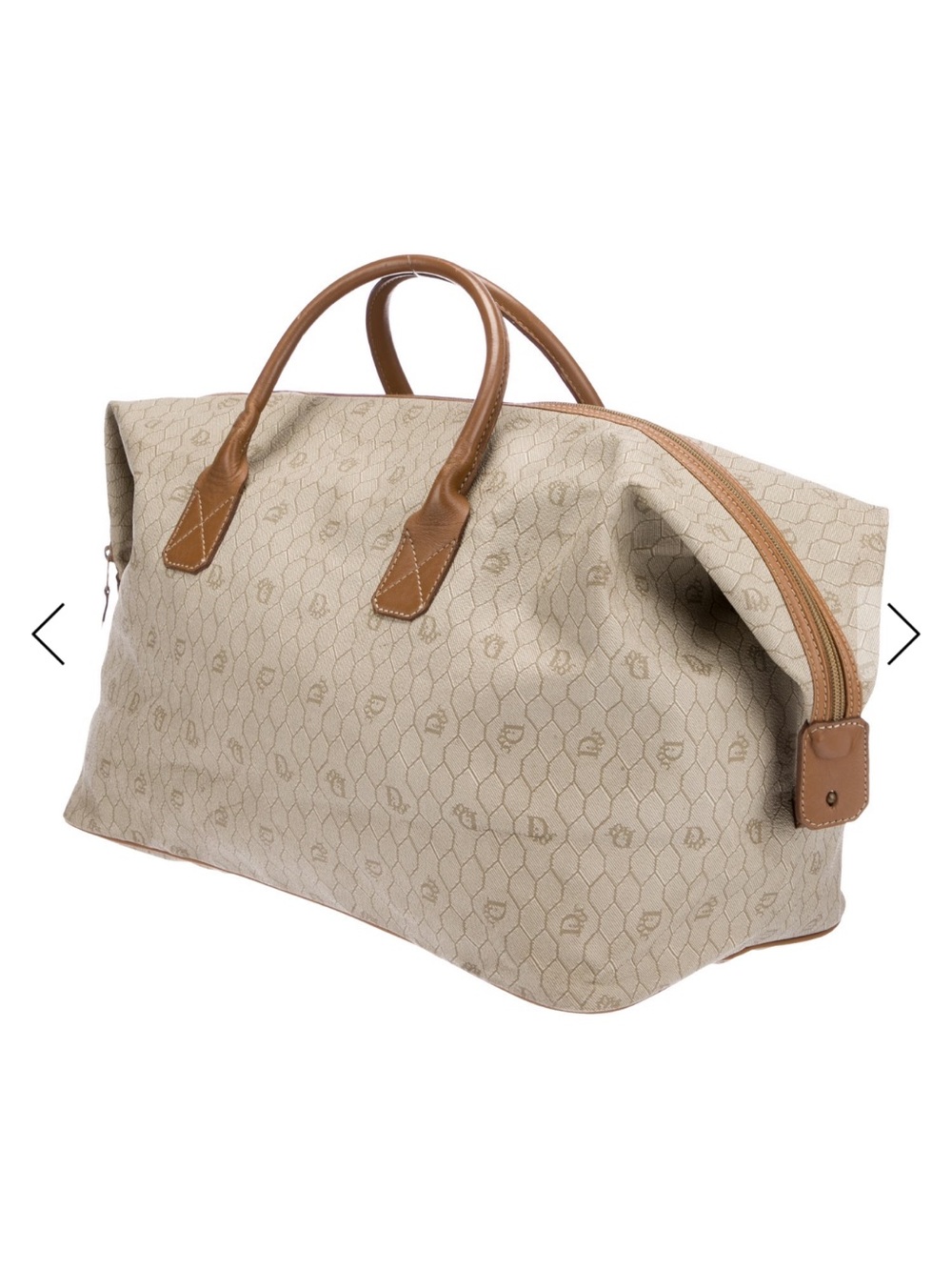 Vintage Christian Dior
Honeycomb Coated Canvas leather trim large Boston bag EUC - Picture 4 of 17